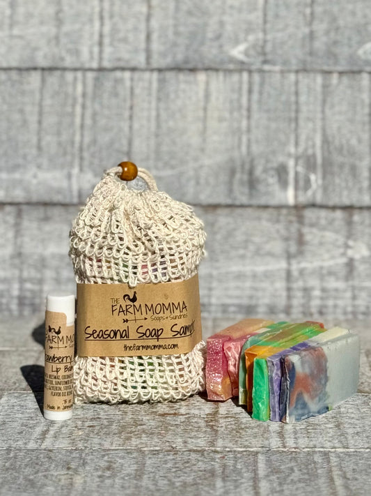 Seasonal Sampler Pack (includes soap saver bag & seasonal lip balm)